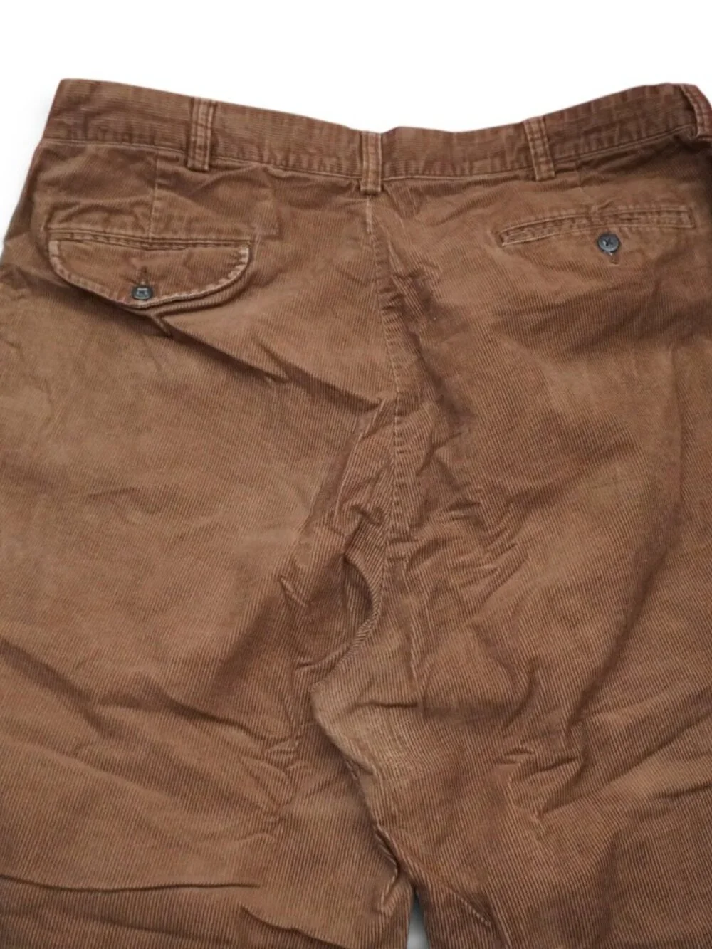 Vtg 90s Polo Ralph Lauren Hammond Corduroy Pants Pleated Cuffed Brown Mens 34x27